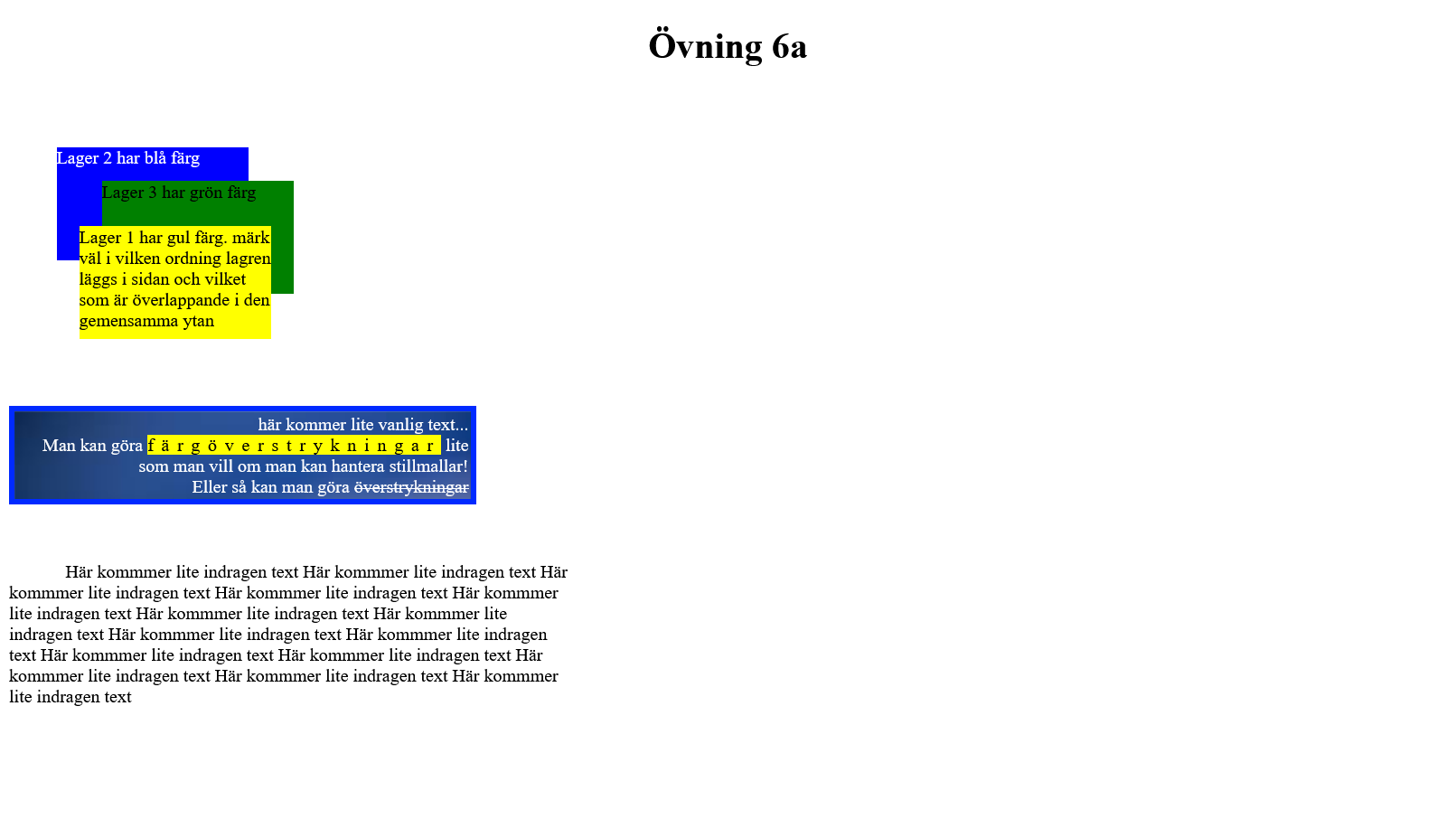 Övning 6a screenshot